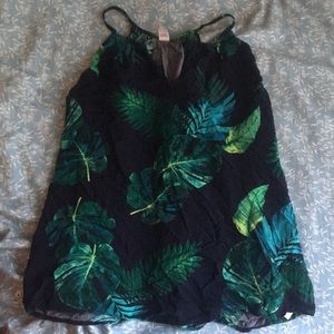 Women’s Tropical Leaf Printed Racerback Top
